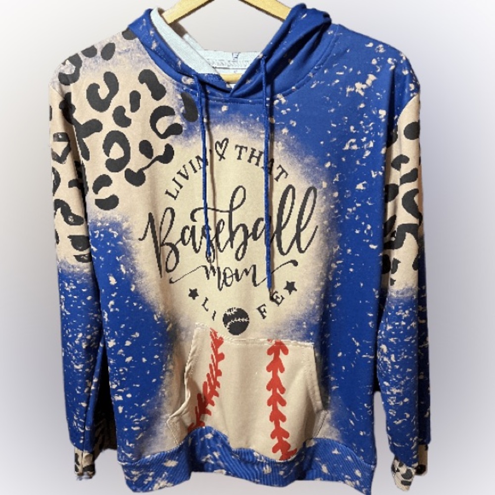 Baseball Mom Life sweatshirt hoodie Size small